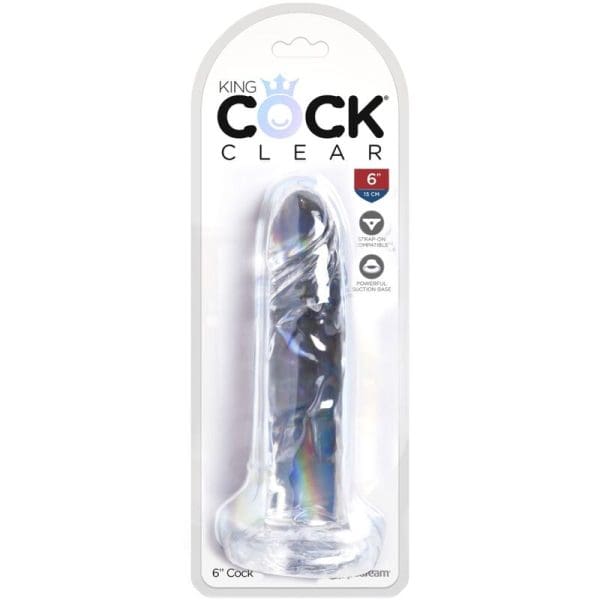 KING COCK - CLEAR REALISTIC PENIS 15.5 CM TRANSPARENT 4